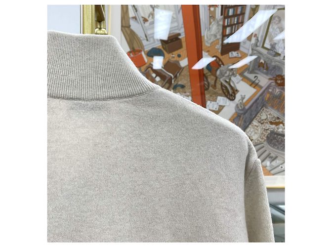 Moncler gesteppter Woll-Kaschmir-Cardigan mit Reißverschluss Silber - Ansicht 6