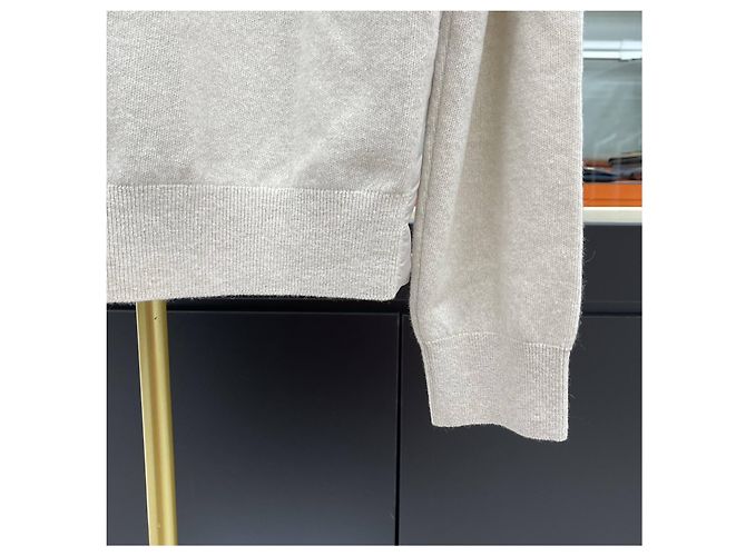 Moncler gesteppter Woll-Kaschmir-Cardigan mit Reißverschluss Silber - Ansicht 7