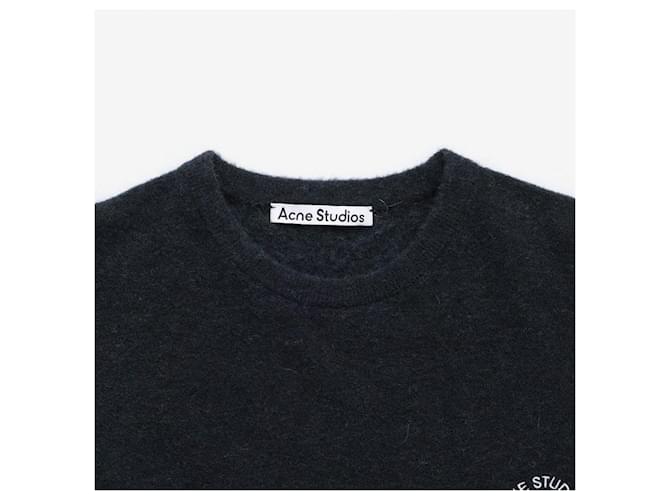 Acne Herrenstrick Dark Navy Melange Schwarz - Ansicht 5
