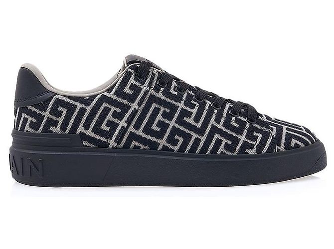Balmain Cappotto da uomo Monogram Sneakers TJCM EDK Nero - vista 2