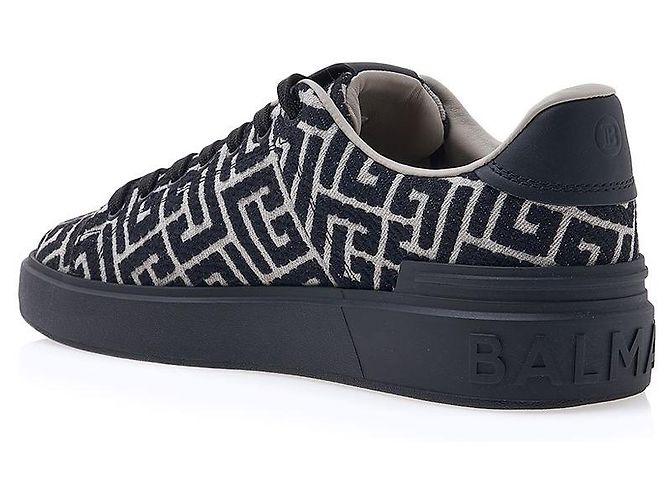Balmain Cappotto da uomo Monogram Sneakers TJCM EDK Nero - vista 3