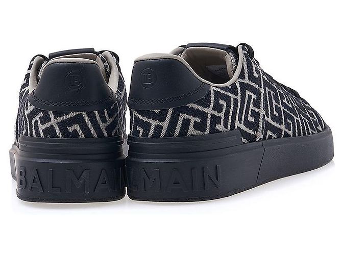 Balmain Cappotto da uomo Monogram Sneakers TJCM EDK Nero - vista 4