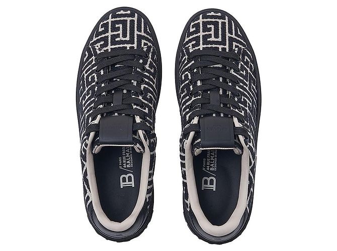 Balmain Cappotto da uomo Monogram Sneakers TJCM EDK Nero - vista 6