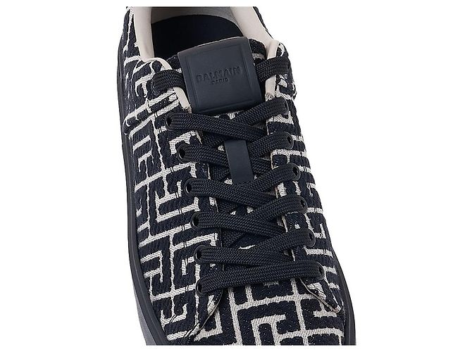 Balmain Cappotto da uomo Monogram Sneakers TJCM EDK Nero - vista 8