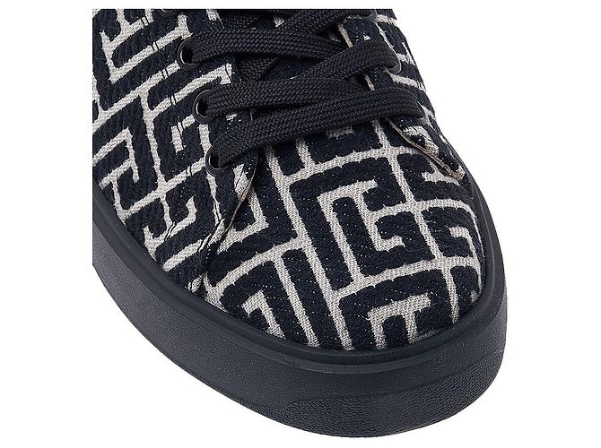 Balmain Cappotto da uomo Monogram Sneakers TJCM EDK Nero - vista 9