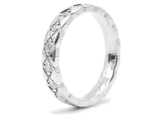 Chanel Anillo Coco Crush Diamond Mini Blanco - vista 4