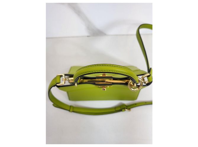Fendi Piccola borsa tote a tracolla Peekaboo ISeeU Verde - vista 11