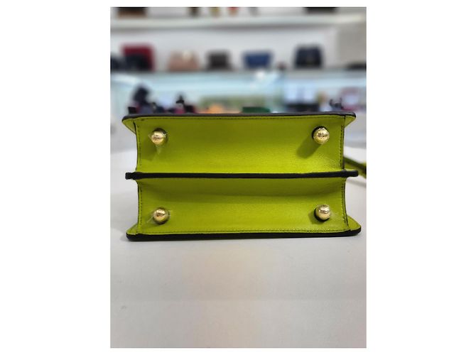 Fendi Piccola borsa tote a tracolla Peekaboo ISeeU Verde - vista 15