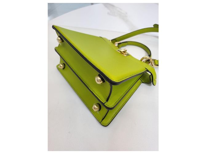 Fendi Piccola borsa tote a tracolla Peekaboo ISeeU Verde - vista 17