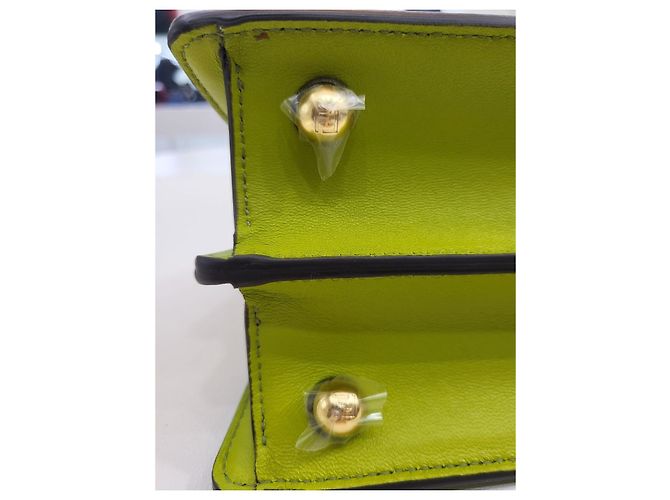 Fendi Piccola borsa tote a tracolla Peekaboo ISeeU Verde - vista 20
