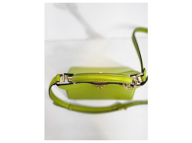 Fendi Piccola borsa tote a tracolla Peekaboo ISeeU Verde - vista 3