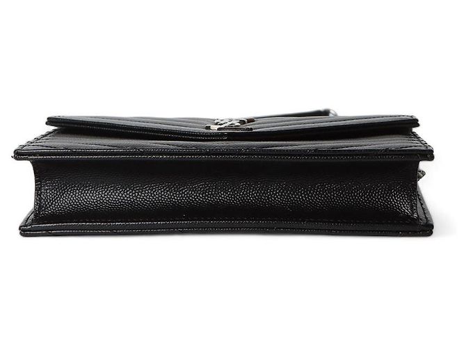 Saint Laurent Borsa a tracolla WOC con catena a bustina Nero - vista 6