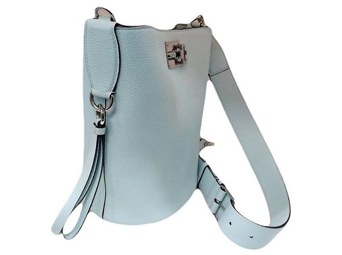Salvatore Ferragamo FERRAGAMO Studio Silver Mint Borsa Bucket Tote Borsa a Spalla Verde - vista 3