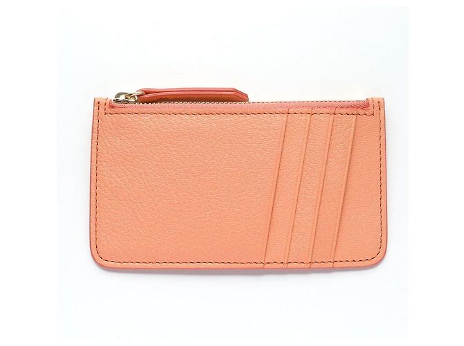 Maison Martin Margiela Maison Margiela Kartenetui aus schwarzem Leder mit Prägung: Orange - Ansicht 7