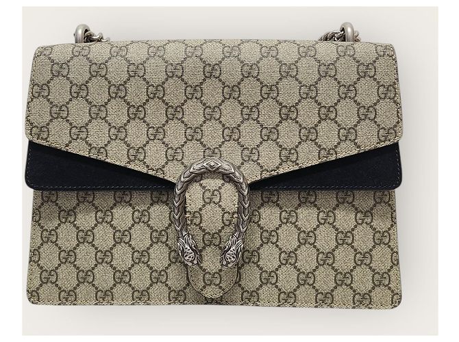 Gucci Borsa a tracolla Dionysus in tela GG Supreme, misura Medium Nero - vista 2