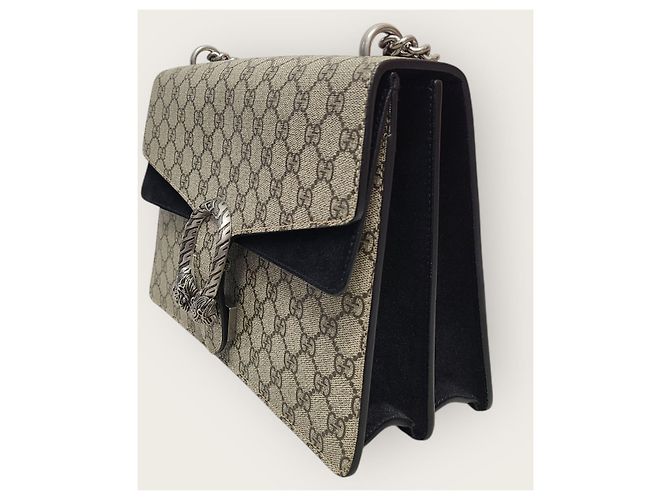 Gucci Borsa a tracolla Dionysus in tela GG Supreme, misura Medium Nero - vista 4