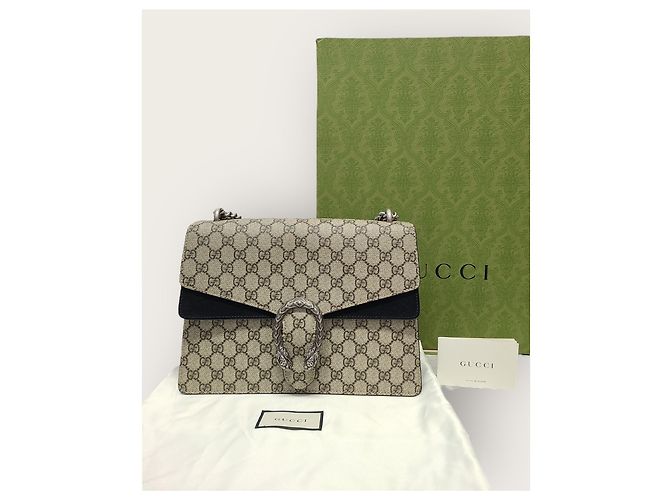 Gucci Borsa a tracolla Dionysus in tela GG Supreme, misura Medium Nero - vista 8