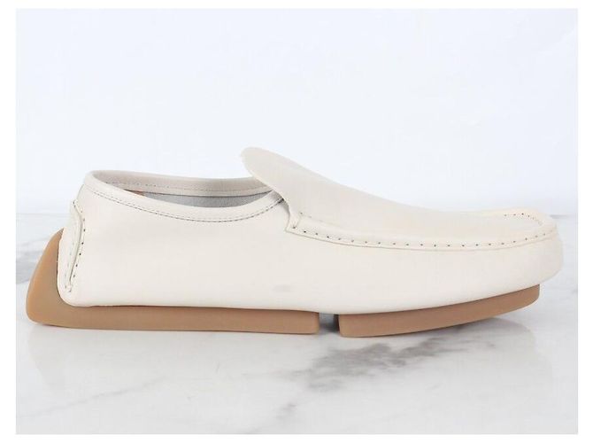 Bottega Veneta Mocassini da guida in pelle bianca Bianco - vista 5