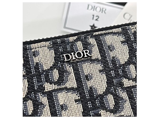 Dior Pochette a tracolla con zip in jacquard Oblique Multicolore - vista 10