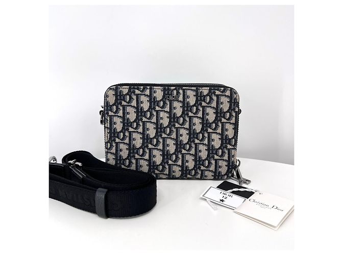 Dior Pochette a tracolla con zip in jacquard Oblique Multicolore - vista 2