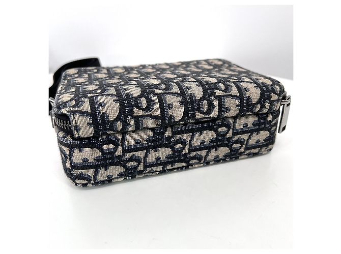 Dior Pochette a tracolla con zip in jacquard Oblique Multicolore - vista 9