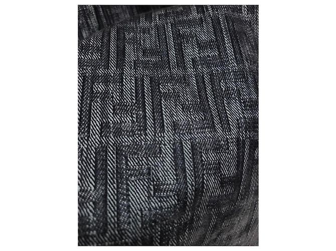 Fendi Blaue Blue FF Monogramm Denim-Hose - Ansicht 5