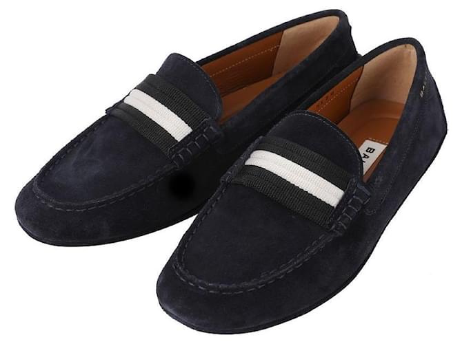 Bally Mocassini da guida da uomo Blu - vista 3