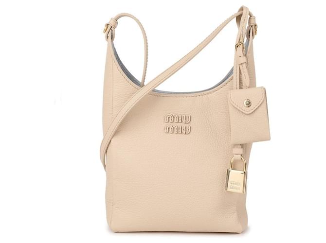 Miu Miu Borsa a secchiello in pelle Bianco - vista 3