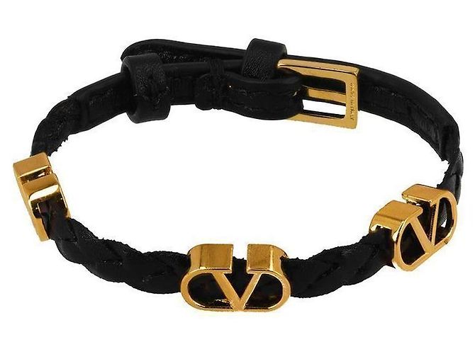 Valentino Bracciale in pelle intrecciata con logo Bunny Multicolore - vista 3