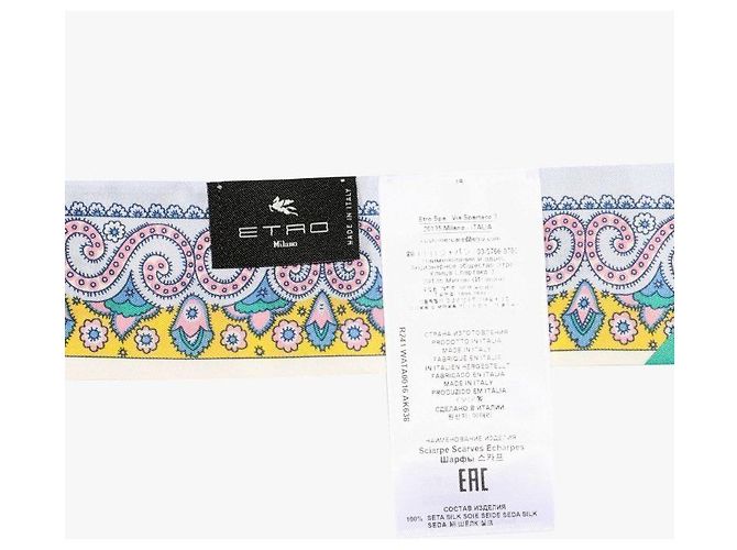 Etro Schmaler Seidenschal aus Twill mit Medaillon-Paisley-Muster Mehrfarben - Ansicht 9