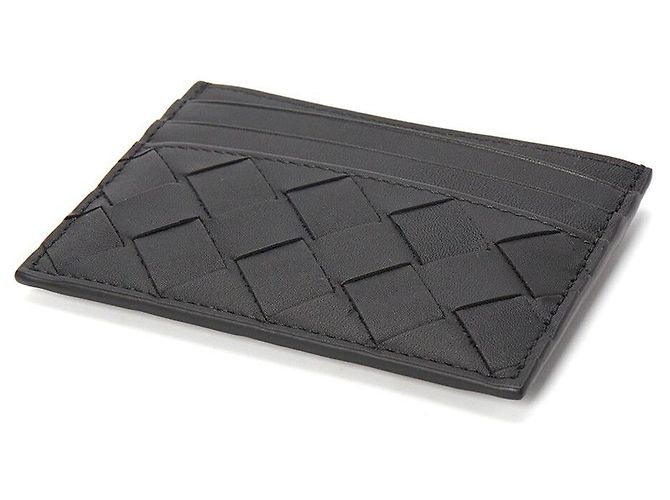 Bottega Veneta Tarjetero Intrecciato Negro - vista 3