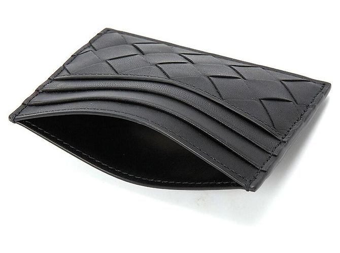 Bottega Veneta Tarjetero Intrecciato Negro - vista 8