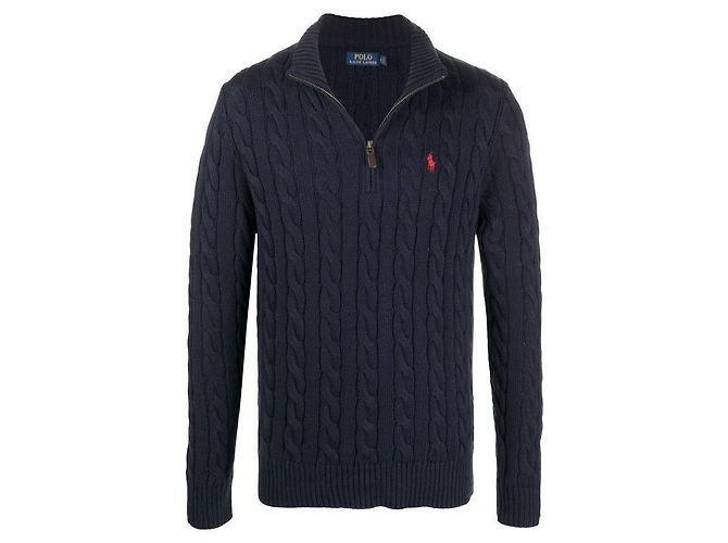 Ralph Lauren Half-Zip mit Pony-Logo-Stickerei Blau - Ansicht 4