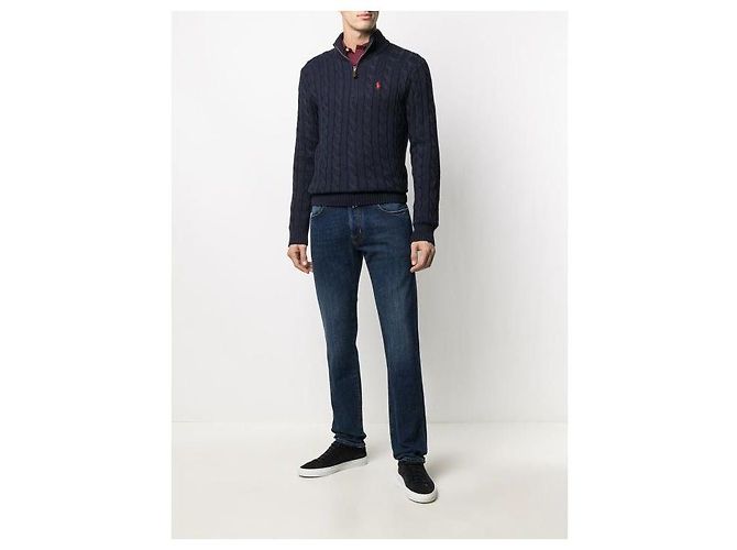 Ralph Lauren Half-Zip mit Pony-Logo-Stickerei Blau - Ansicht 5