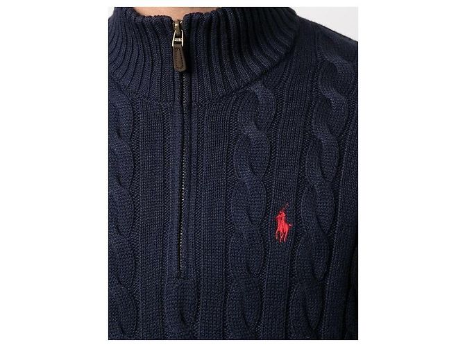 Ralph Lauren Half-Zip mit Pony-Logo-Stickerei Blau - Ansicht 8