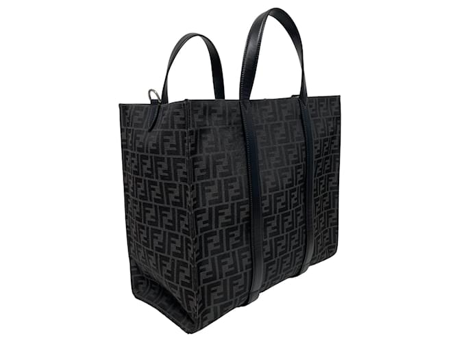 Fendi Borsa Shopper e Borsa a Spalla FF Jacquard Nero - vista 2