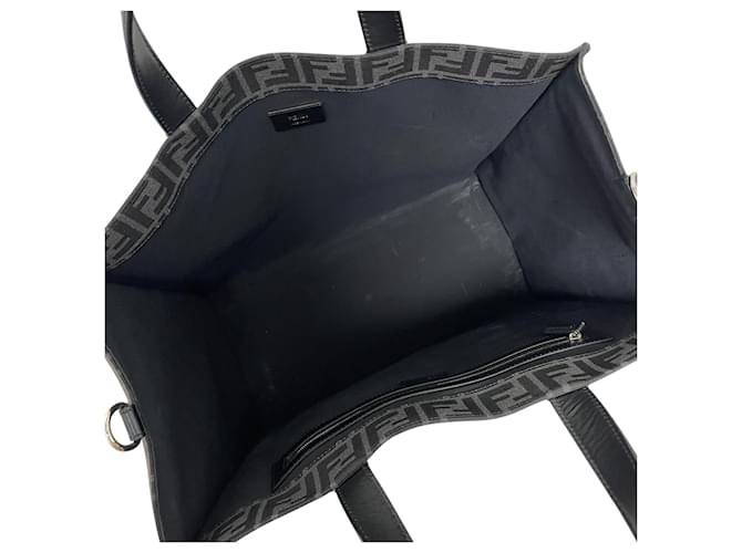 Fendi Borsa Shopper e Borsa a Spalla FF Jacquard Nero - vista 5
