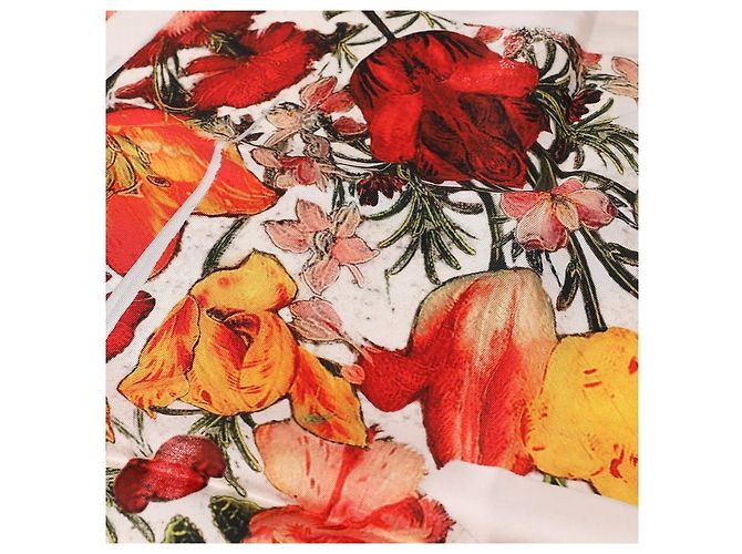 Alexander Mcqueen Floral Skull Schal Weiß - Ansicht 6