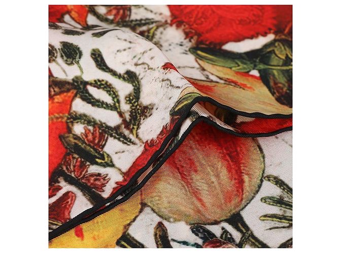 Alexander Mcqueen Floral Skull Schal Weiß - Ansicht 7