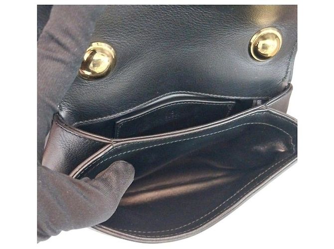 Gucci Mini borsa a tracolla e crossbody Blondie in pelle nera con GG intrecciato Nero - vista 4