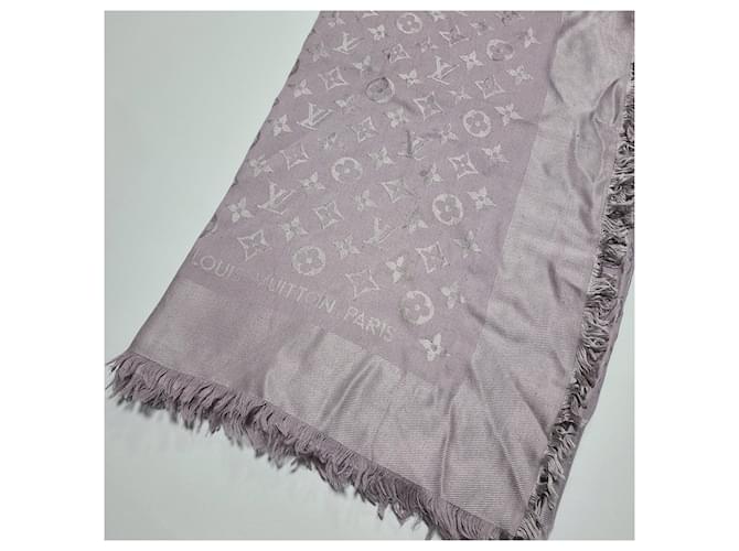 Louis Vuitton Chal y bufanda Monogram Púrpura - vista 4