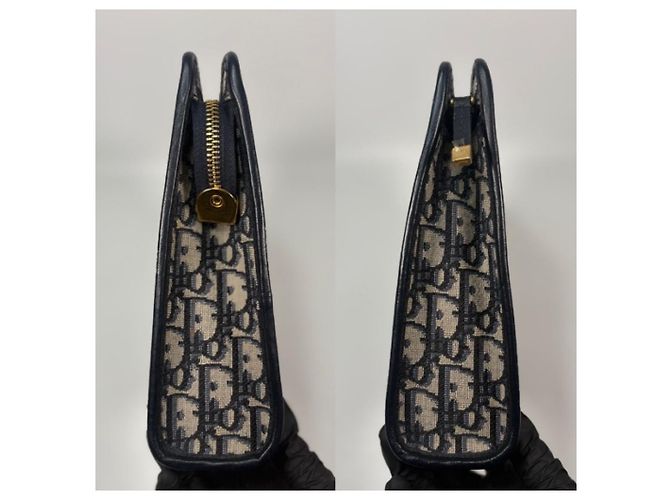 Dior Pochette Montaigne in jacquard obliquo blu - Ansicht 5