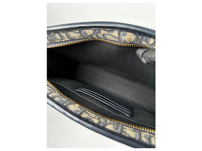 Dior Pochette Montaigne in jacquard obliquo blu - Ansicht 8