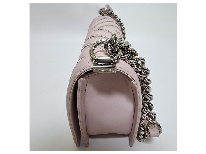 Chanel Borsa Boy Chevron Argento Serie Borsa a Spalla Medium - vista 5