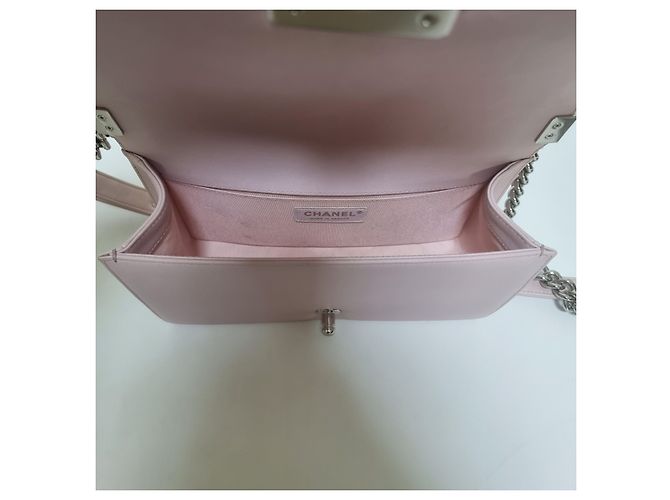 Chanel Borsa Boy Chevron Argento Serie Borsa a Spalla Medium - vista 8