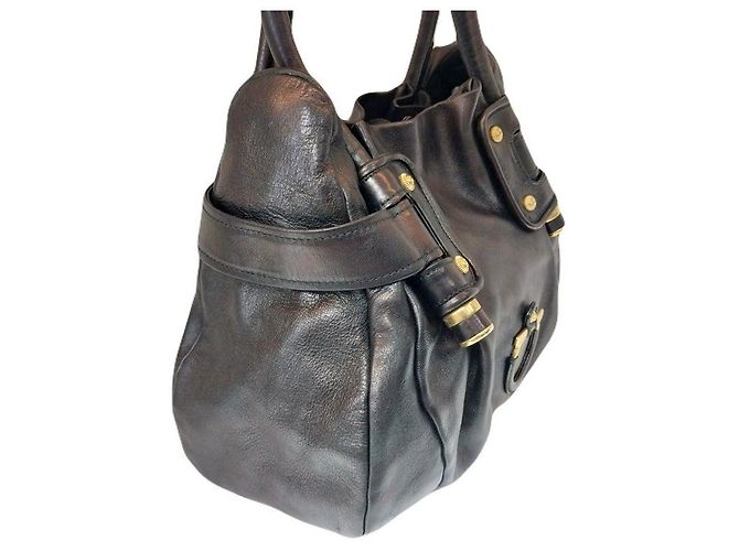Salvatore Ferragamo Borsa Tote Ferragamo Gancini Gold D'oro - vista 4
