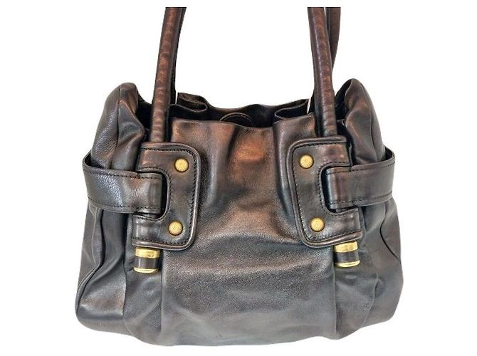 Salvatore Ferragamo Borsa Tote Ferragamo Gancini Gold D'oro - vista 5