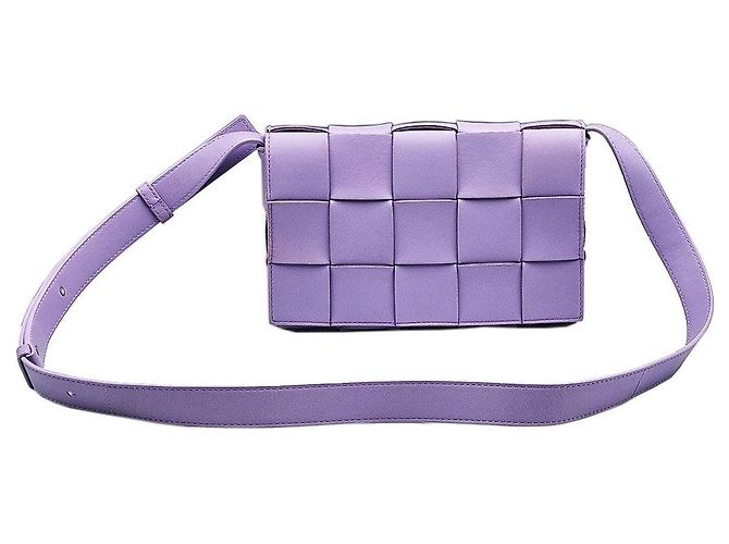 Bottega Veneta Borsa a tracolla Cassette in intreccio Intrecciato viola Porpora - vista 2