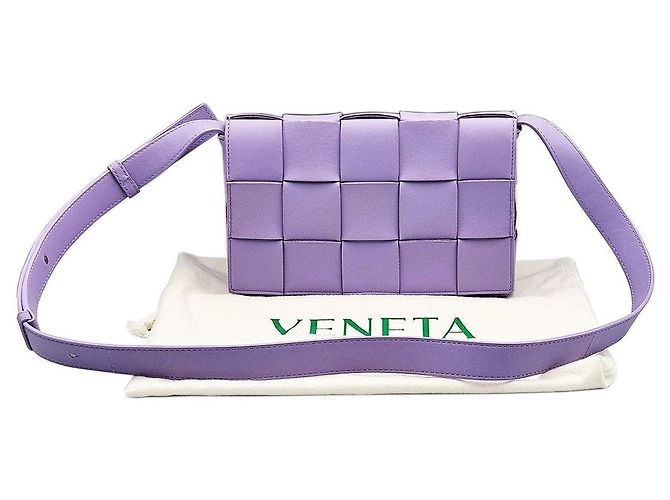 Bottega Veneta Borsa a tracolla Cassette in intreccio Intrecciato viola Porpora - vista 3