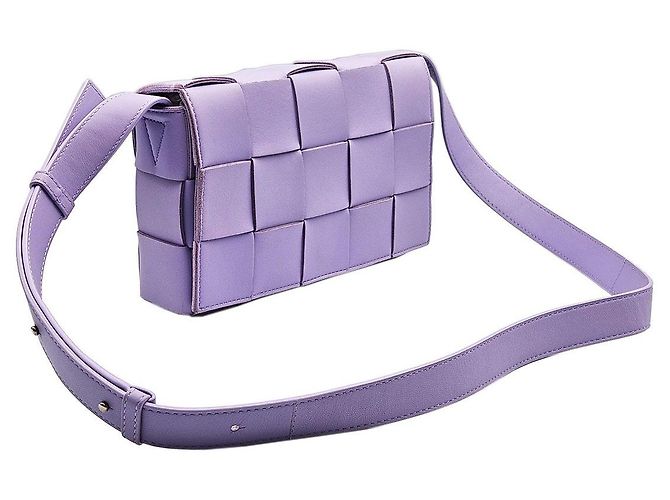 Bottega Veneta Borsa a tracolla Cassette in intreccio Intrecciato viola Porpora - vista 4